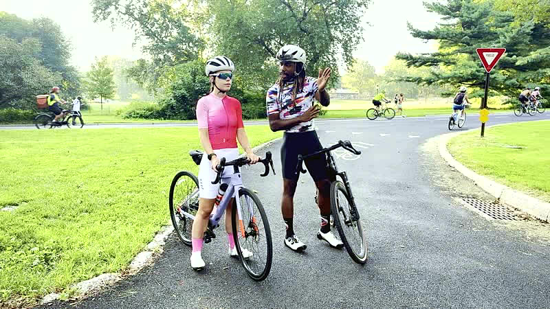 Adult cyclist training in Central Park
